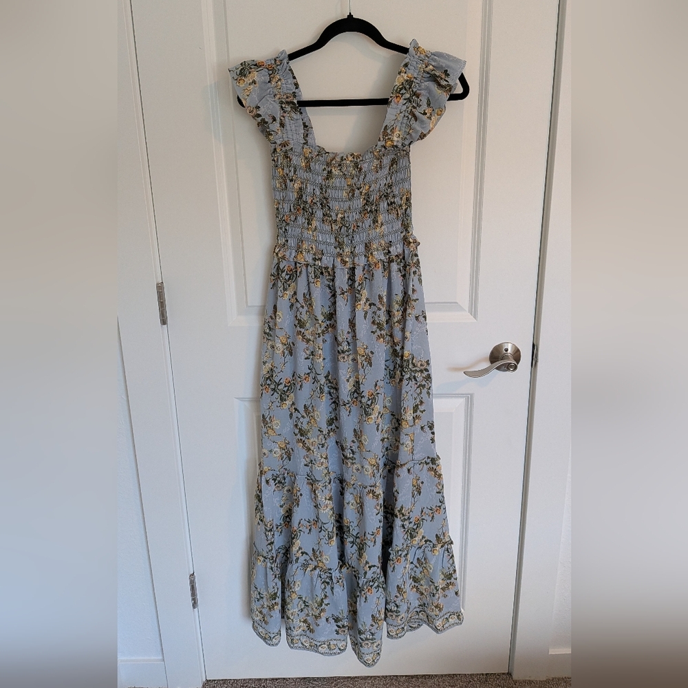 Max Studio London Floral Ruffle Maxi Dress